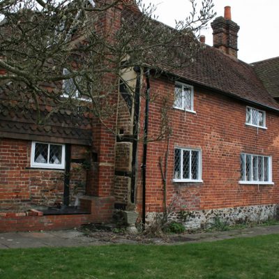 Timber frame exposed